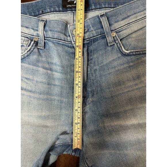 7 for all Mankind Jeans Women 30 Light Wash Comfy Academia Preppy Western Y2K - Picture 8 of 10